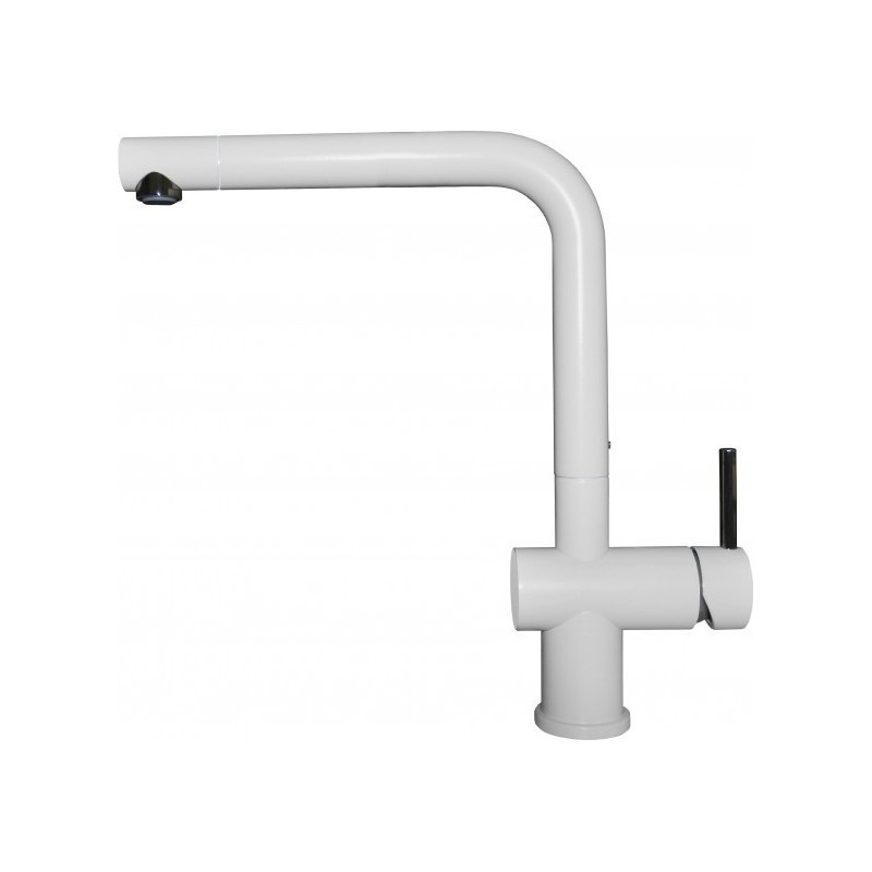 Elleci STREAM Modern Miscelatore cucina monocomando - granitek - bianco