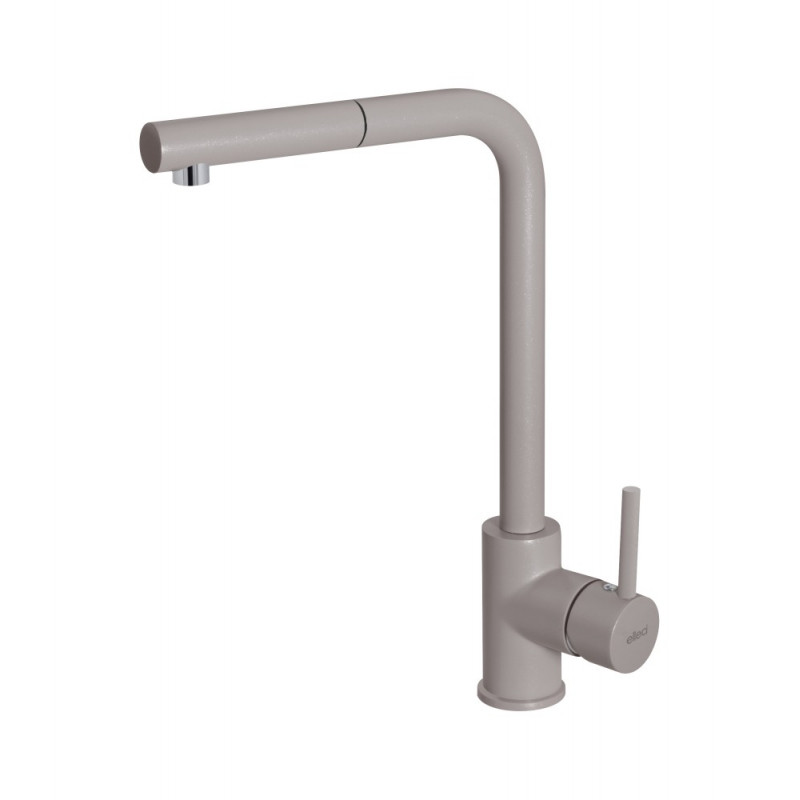 Elleci TRAIL PLUS  Miscelatore cucina con doccetta - granitek - tortora