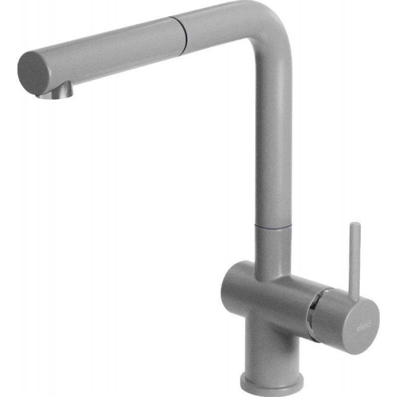Elleci STREAM PLUS  Miscelatore cucina con doccetta - keratek - light grey