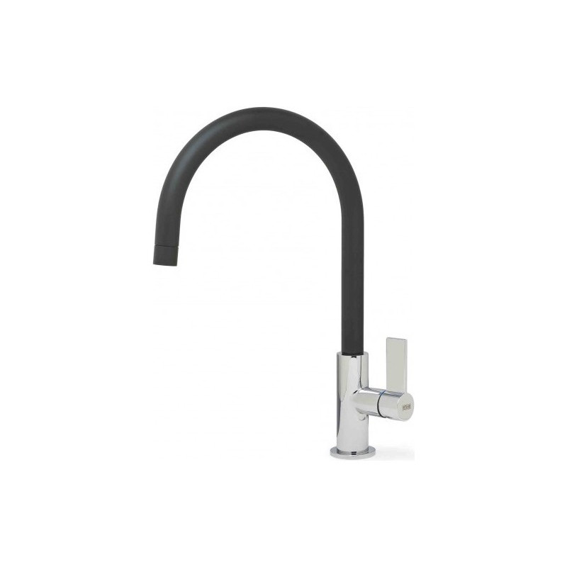 Elleci VOLTA Modern Miscelatore cucina monocomando - keratek plus - black