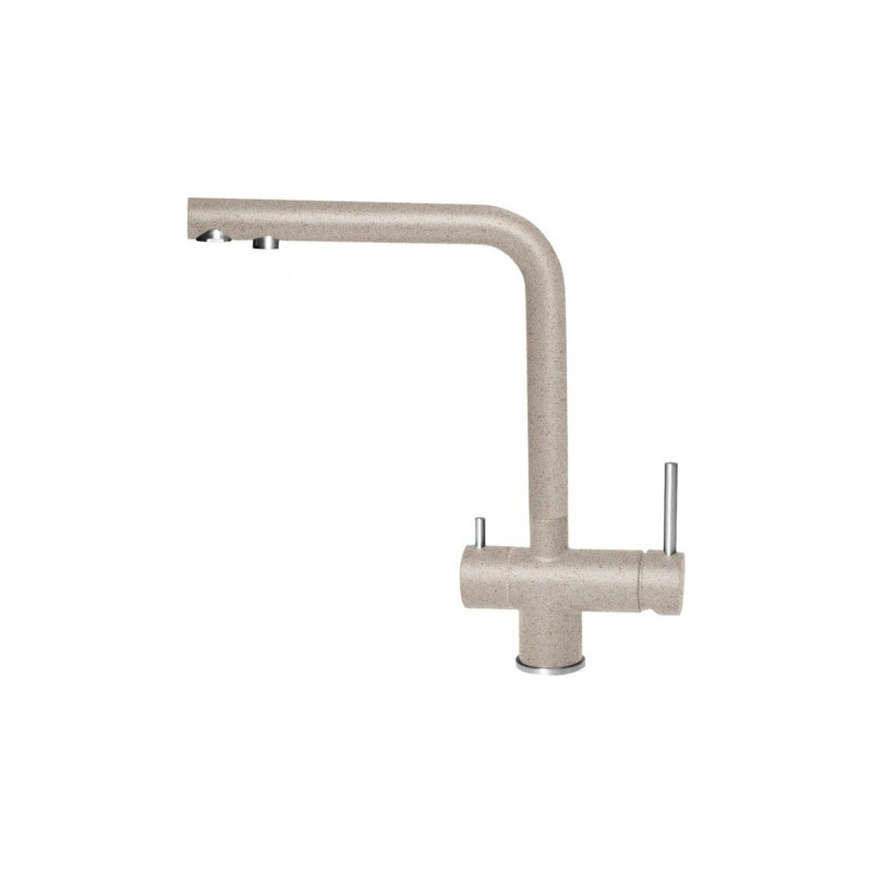 Elleci TOURMALINE Modern - Green Miscelatore cucina a tre vie - granitek - avena