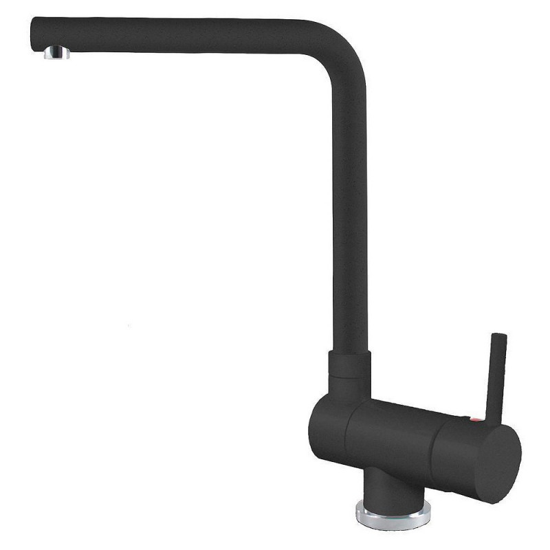 Elleci DANUBIO Modern Miscelatore cucina sottofinestra - granitek - nero