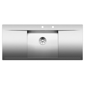 Blanco FLOW 5 S-IF Flow-if Lavello semifilo/filotop cm. 116 x 51 inoxraggio esterno 10 mmgocciolatoio destro e sinistro