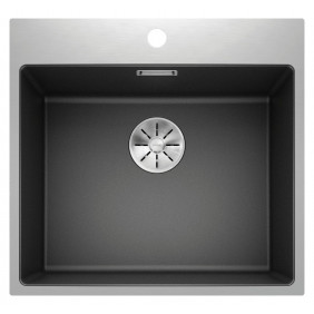 Blanco SUBLINE 500-IF/A STEELFRAME Subline Lavello semifilo/filotop cm. 54 x 51 silgranitantracite