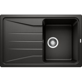 Blanco SONA 45 S Lavello 1 vasca sopratop 78 x 50 con gocciolatoio reversibilenero