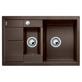 Blanco METRA 6 S COMPACT Metra Lavello incasso cm. 78 x 50 silgranitcaffègocciolatoio reversibile