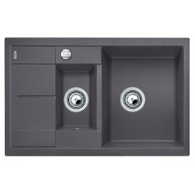 Blanco METRA 6 S COMPACT Metra Lavello incasso cm. 78 x 50 silgranitgrigio rocciagocciolatoio reversibile