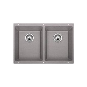 Blanco SUBLINE 350/350-U Lavello sottotop cm. 76 x 46 silgranitalumetallic 2 vasche