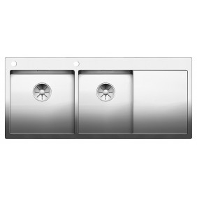 Blanco CLARON 8 S-IF Claron Lavello semifilo/filotop cm. 116 x 51 inoxgocciolatoio destro