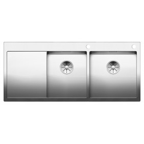 Blanco CLARON 8 S-IF Claron Lavello semifilo/filotop cm. 116 x 51 inoxgocciolatoio sinistro