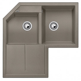 Blanco METRA 9 E Metra Lavello angolo cm. 83 x 83 silgranittartufogocciolatoio sinistro