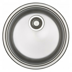 Blanco RONDOSOL-IF Lavello tondo semifilo/filotop cm. 45 x 39 inox